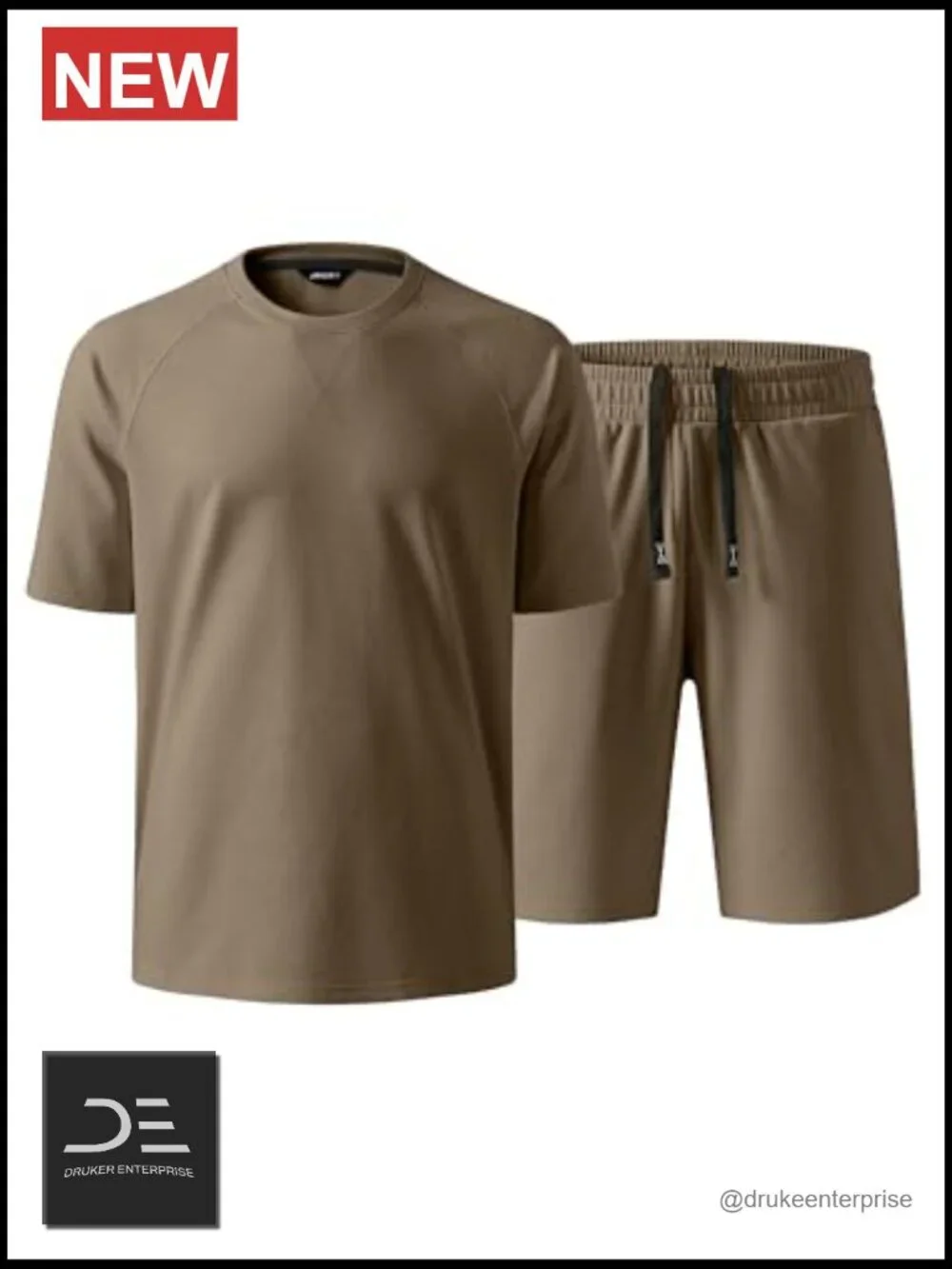 Mens 2 Piece Oversized Short Set Raglan Sleeve Tracksuit Summer Outfit